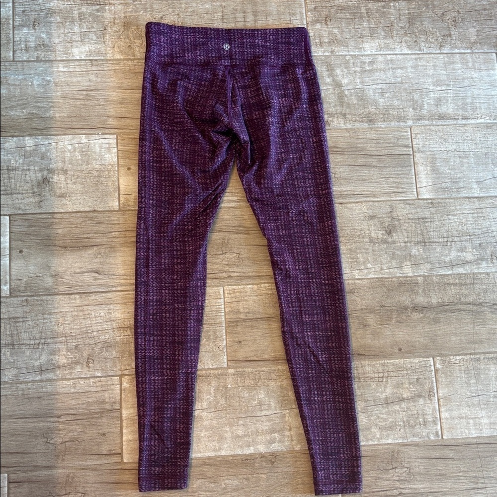 Lululemon Wunder Under Pant Textured in the Ziggy Wee August Glo - Picture 3 of 3
